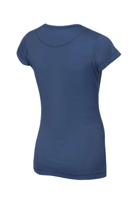 Fotogalerie Dámské funkční merino triko FURRY LADY navy (Simple lines)